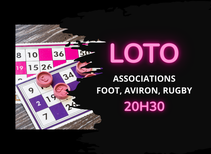 Grille de loto sur fond noir