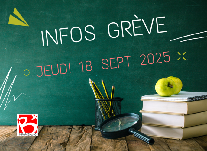 Visuel infos grève du jeudi 18 septembre 2025